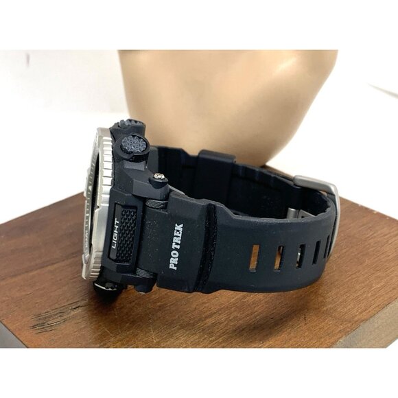 Casio Pro Trek Men's Watch PRW-3500 Solar Triple Sensor Digital Black Resin 3414 - Picture 10 of 15